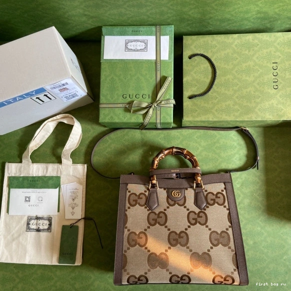 Firstbag ru with bag GUCCI jumbo GG Diana medium tote 0730